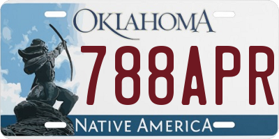 OK license plate 788APR