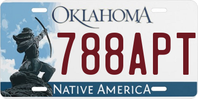 OK license plate 788APT