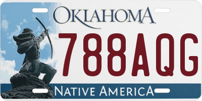 OK license plate 788AQG
