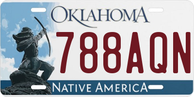 OK license plate 788AQN