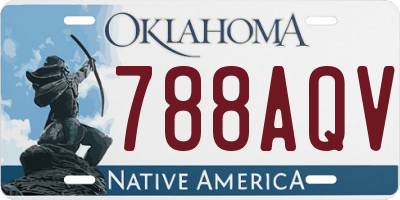 OK license plate 788AQV