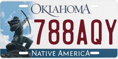 OK license plate 788AQY