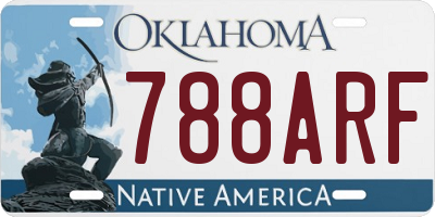 OK license plate 788ARF