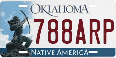 OK license plate 788ARP