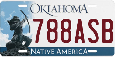 OK license plate 788ASB