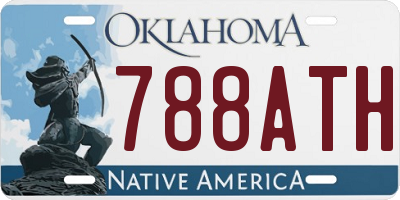 OK license plate 788ATH
