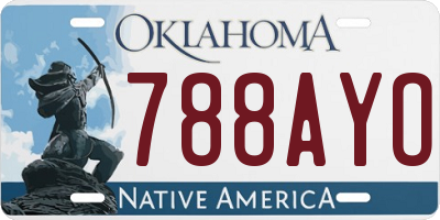 OK license plate 788AYO