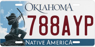 OK license plate 788AYP