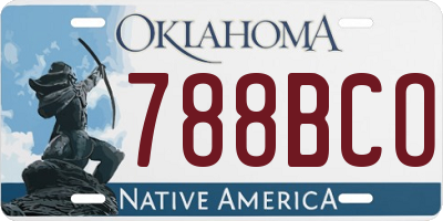 OK license plate 788BCO