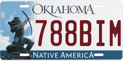 OK license plate 788BIM