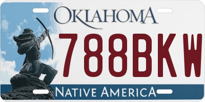 OK license plate 788BKW