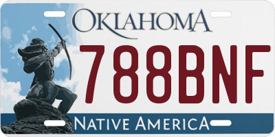 OK license plate 788BNF