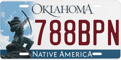 OK license plate 788BPN