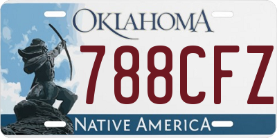 OK license plate 788CFZ