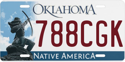 OK license plate 788CGK