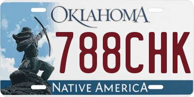 OK license plate 788CHK
