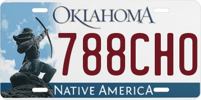 OK license plate 788CHO