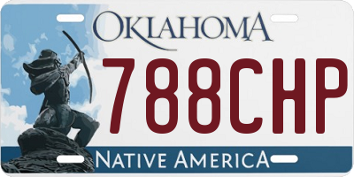 OK license plate 788CHP