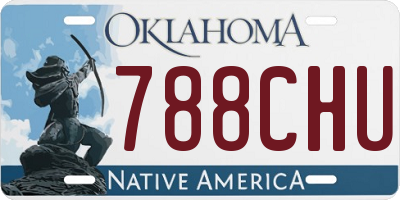 OK license plate 788CHU