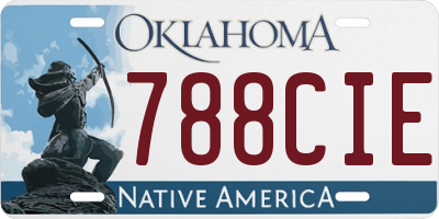 OK license plate 788CIE