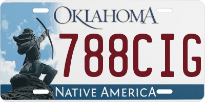 OK license plate 788CIG