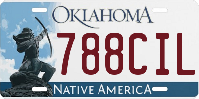 OK license plate 788CIL