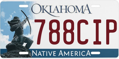 OK license plate 788CIP