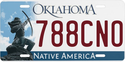 OK license plate 788CNO