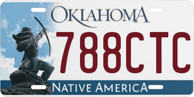 OK license plate 788CTC