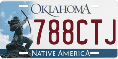 OK license plate 788CTJ