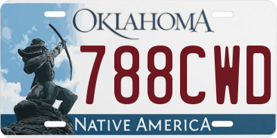 OK license plate 788CWD