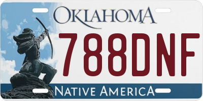 OK license plate 788DNF