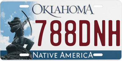 OK license plate 788DNH