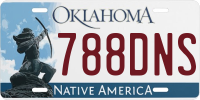 OK license plate 788DNS