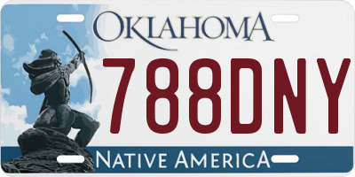 OK license plate 788DNY