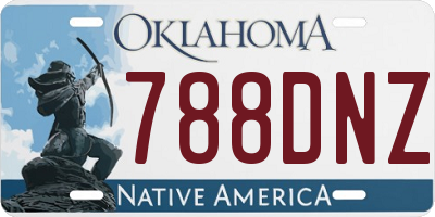 OK license plate 788DNZ