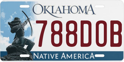 OK license plate 788DOB