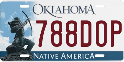 OK license plate 788DOP
