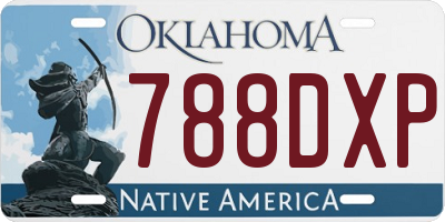 OK license plate 788DXP