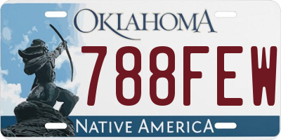 OK license plate 788FEW