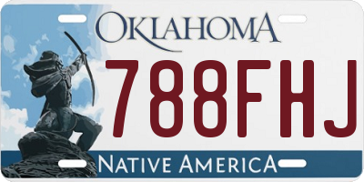 OK license plate 788FHJ