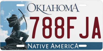 OK license plate 788FJA