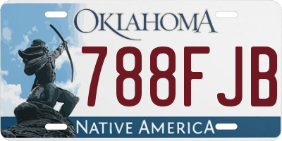 OK license plate 788FJB