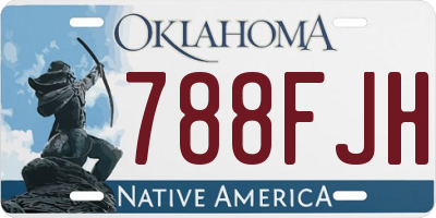 OK license plate 788FJH