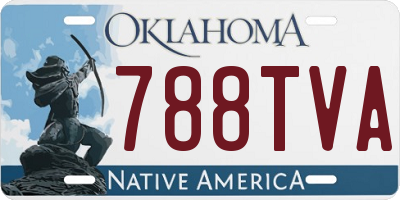 OK license plate 788TVA