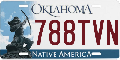 OK license plate 788TVN