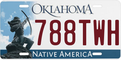 OK license plate 788TWH