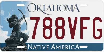 OK license plate 788VFG