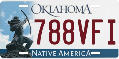OK license plate 788VFI