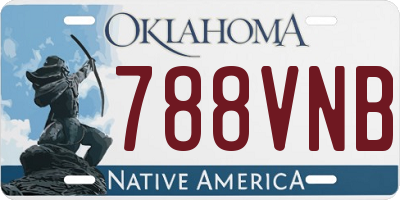 OK license plate 788VNB